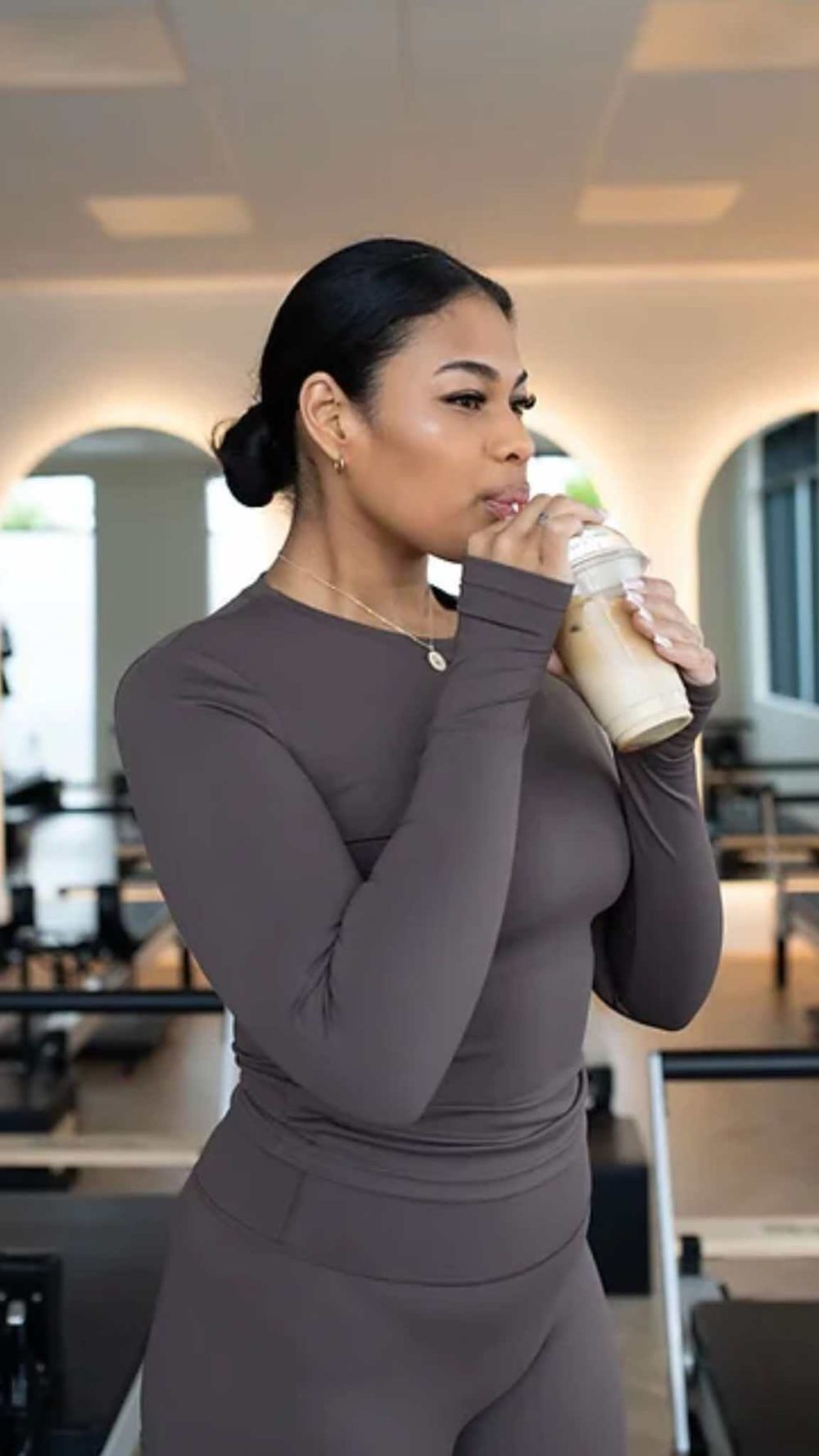 Unaltered Premium Long Sleeve Top in Espresso