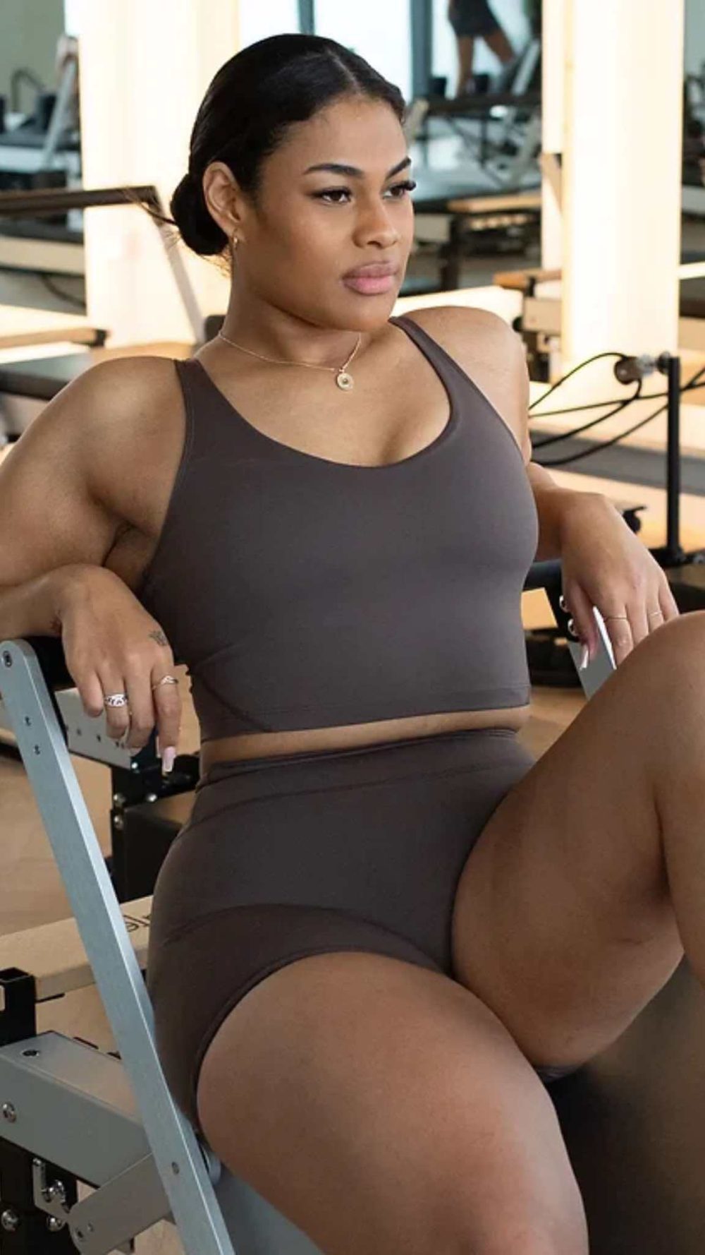 Unaltered Premium Tank Bra in Espresso