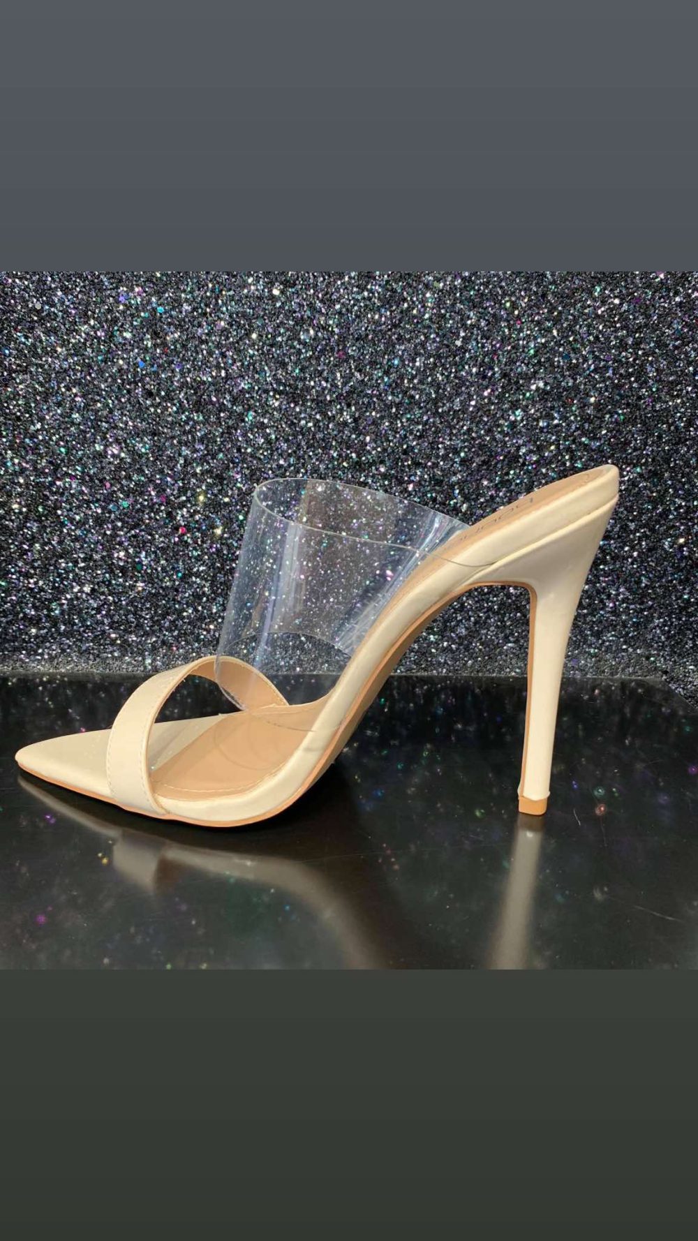 Nude and Perspex High Heels