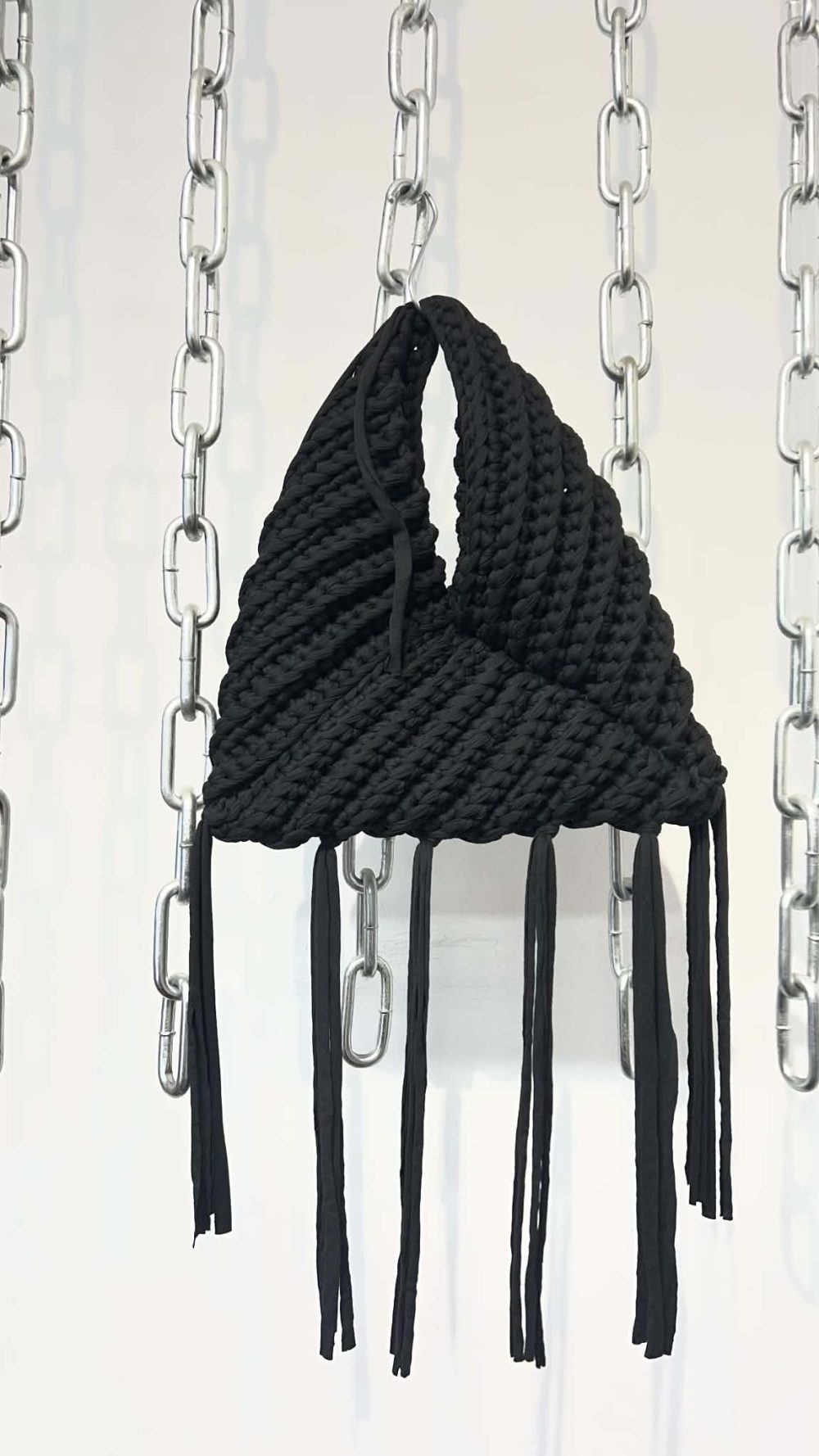 Texas Handmade Crochet Shoulder bag in Black